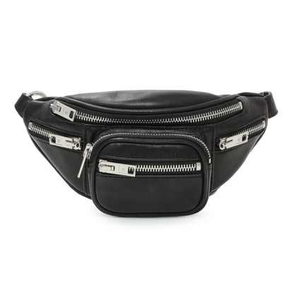 Exclusive Alexander Wang Black Lambskin Mini Attica Belt Bag — Front View