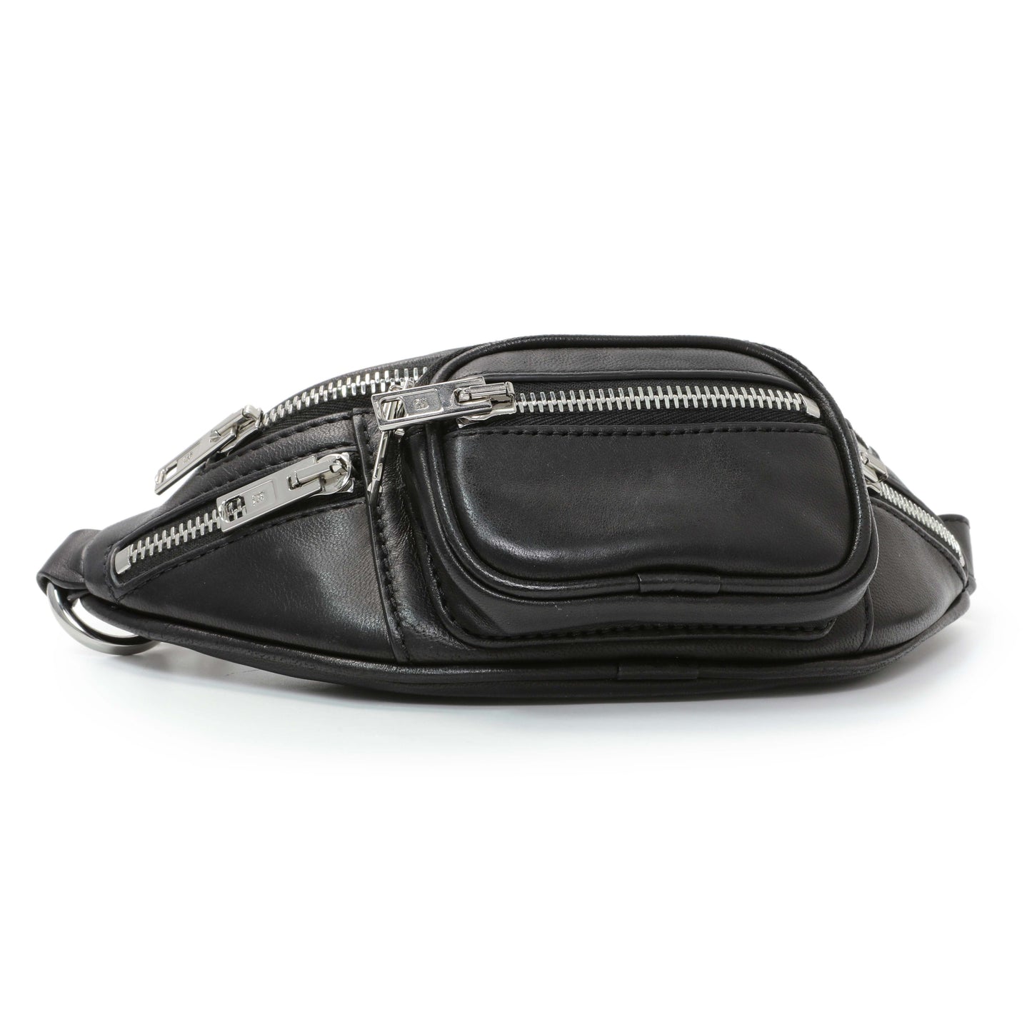 Exclusive Alexander Wang Black Lambskin Mini Attica Belt Bag — Back View