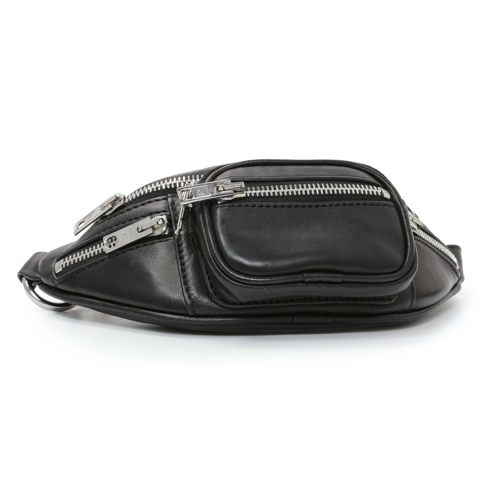 Exclusive Alexander Wang Black Lambskin Mini Attica Belt Bag — Back View