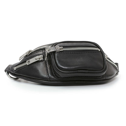 Exclusive Alexander Wang Black Lambskin Mini Attica Belt Bag — Back View