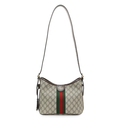 Exclusive Gucci GG Supreme Monogram Ophidia Small Shoulder Bag — Front View