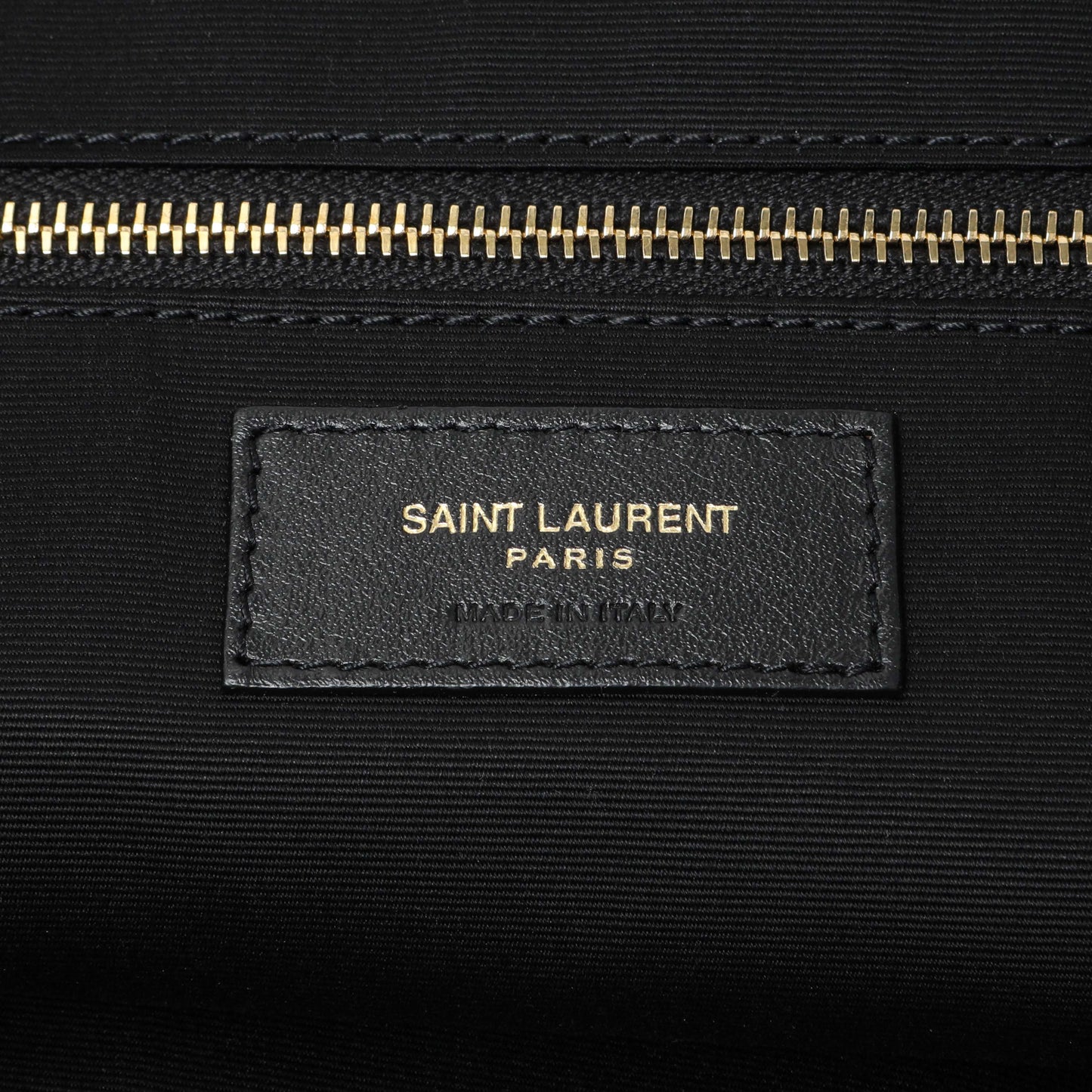 Exclusive Saint Laurent Black Lambskin Quilted Maxi Icare Shopping Tote — Detail View