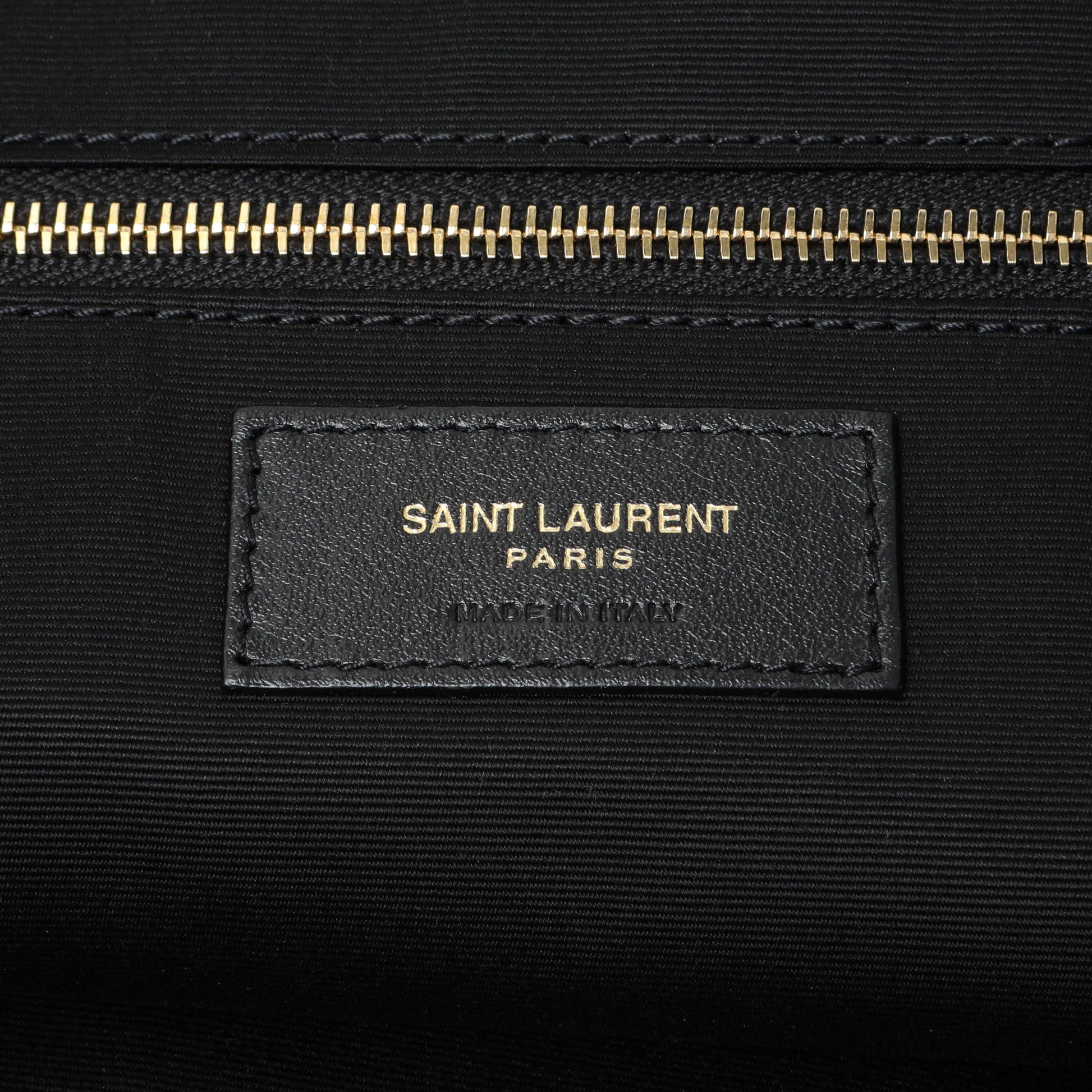 Exclusive Saint Laurent Black Lambskin Quilted Maxi Icare Shopping Tote — Detail View