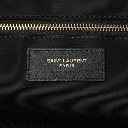 Exclusive Saint Laurent Black Lambskin Quilted Maxi Icare Shopping Tote — Detail View
