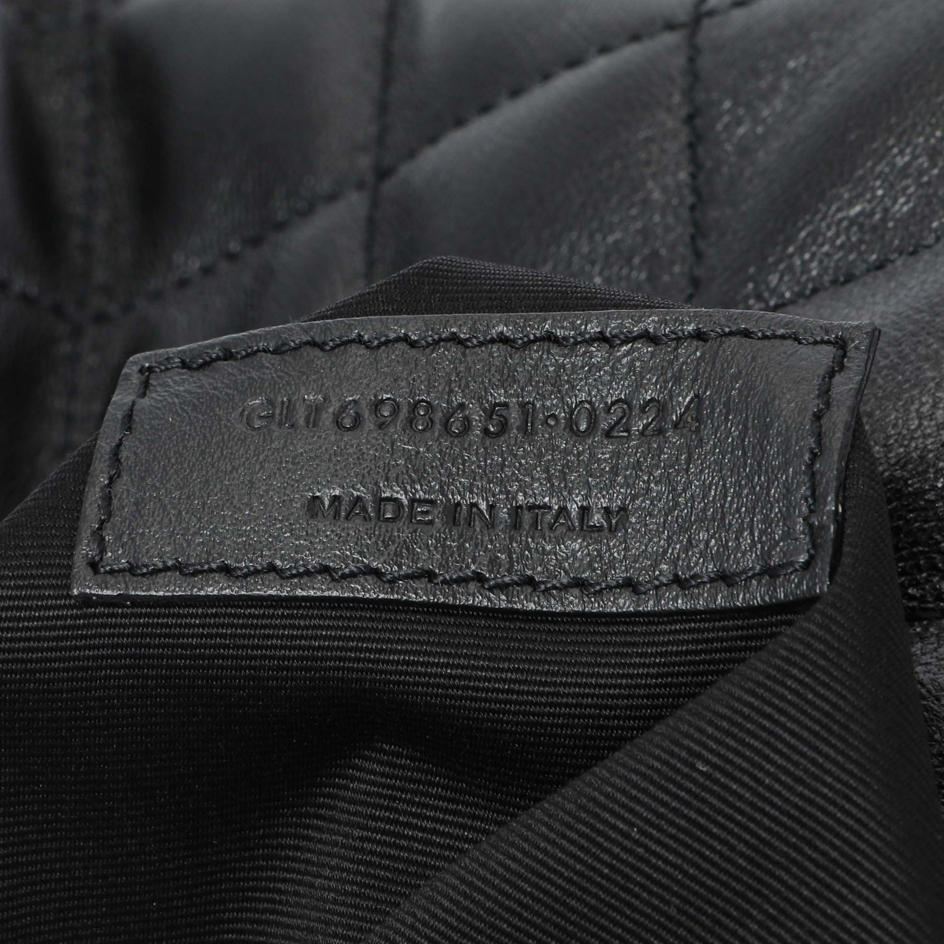 Exclusive Saint Laurent Black Lambskin Quilted Maxi Icare Shopping Tote — Lifestyle View