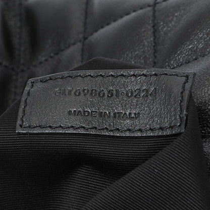 Exclusive Saint Laurent Black Lambskin Quilted Maxi Icare Shopping Tote — Lifestyle View