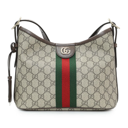 Exclusive Gucci GG Supreme Monogram Ophidia Small Shoulder Bag — Side View