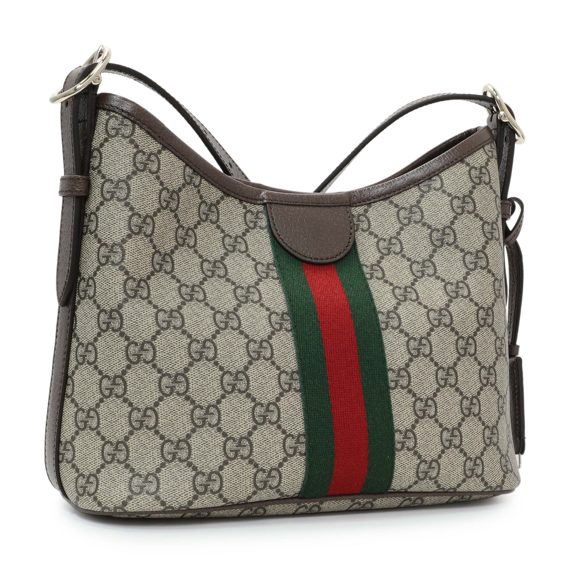 Exclusive Gucci GG Supreme Monogram Ophidia Small Shoulder Bag — Back View