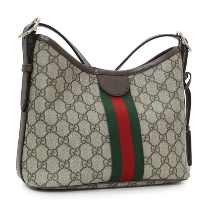 Exclusive Gucci GG Supreme Monogram Ophidia Small Shoulder Bag — Back View