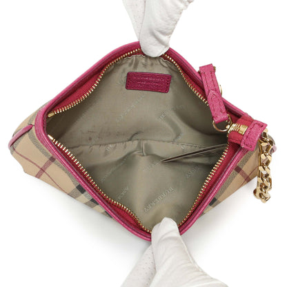 Exclusive Burberry Haymarket Check Clara Pochette — Top View