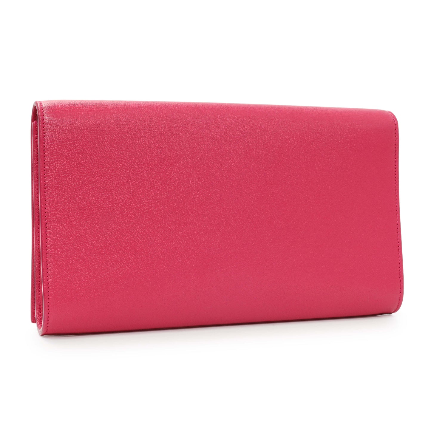 Exclusive Saint Laurent Fuchsia Calfskin Monogram Large Belle De Jour Clutch — Side View