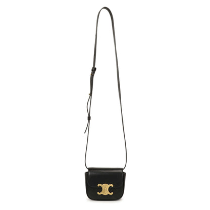 Exclusive Celine Black Calfskin Mini Claude — Front View
