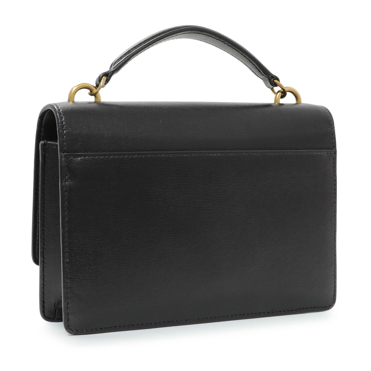 Exclusive Saint Laurent Black Calfskin Monogram Sunset Chain Wallet — Side View