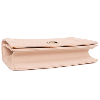 Exclusive Christian Dior Rose Poudre Grained Calfskin Medium  Diorama — Back View