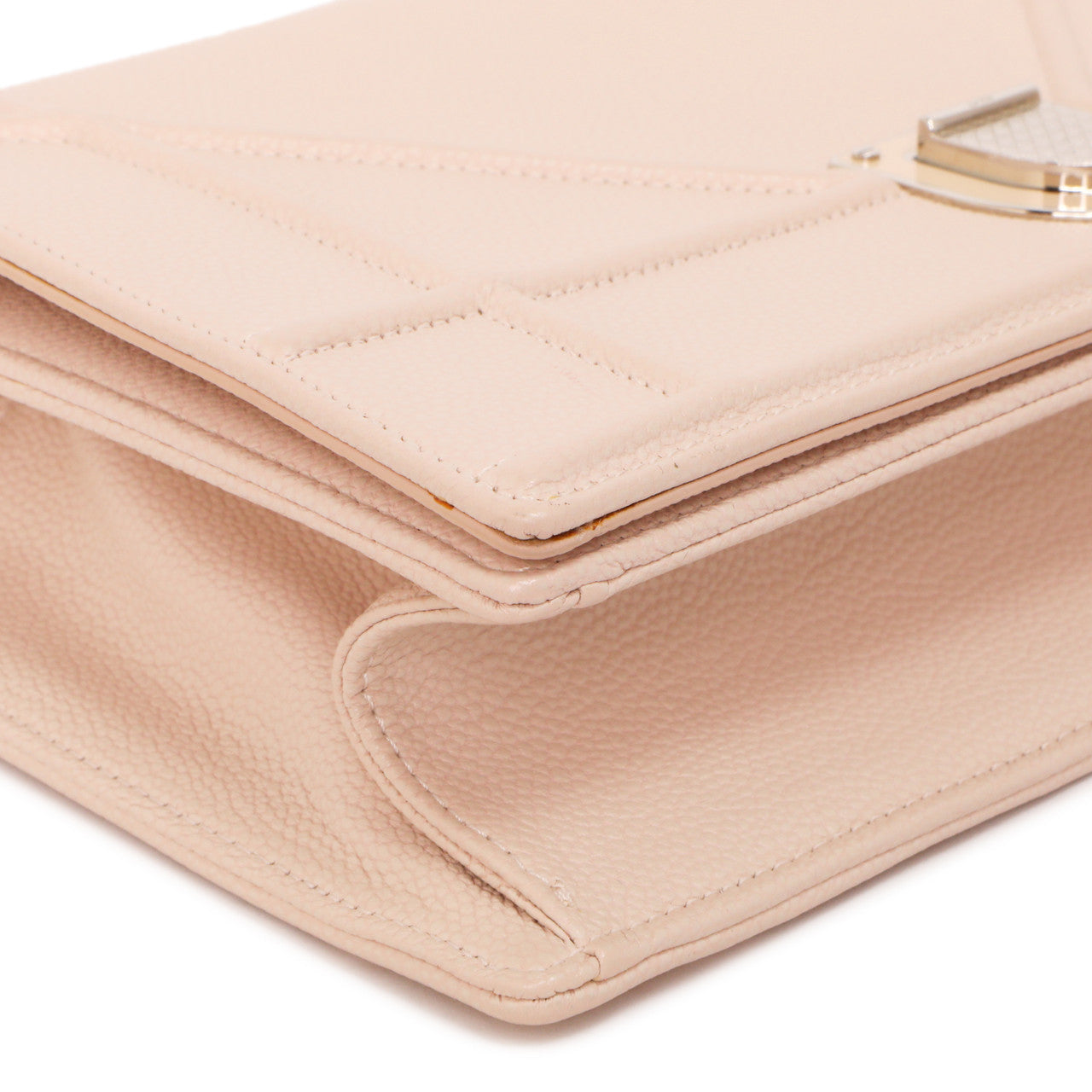 Exclusive Christian Dior Rose Poudre Grained Calfskin Medium  Diorama — Top View