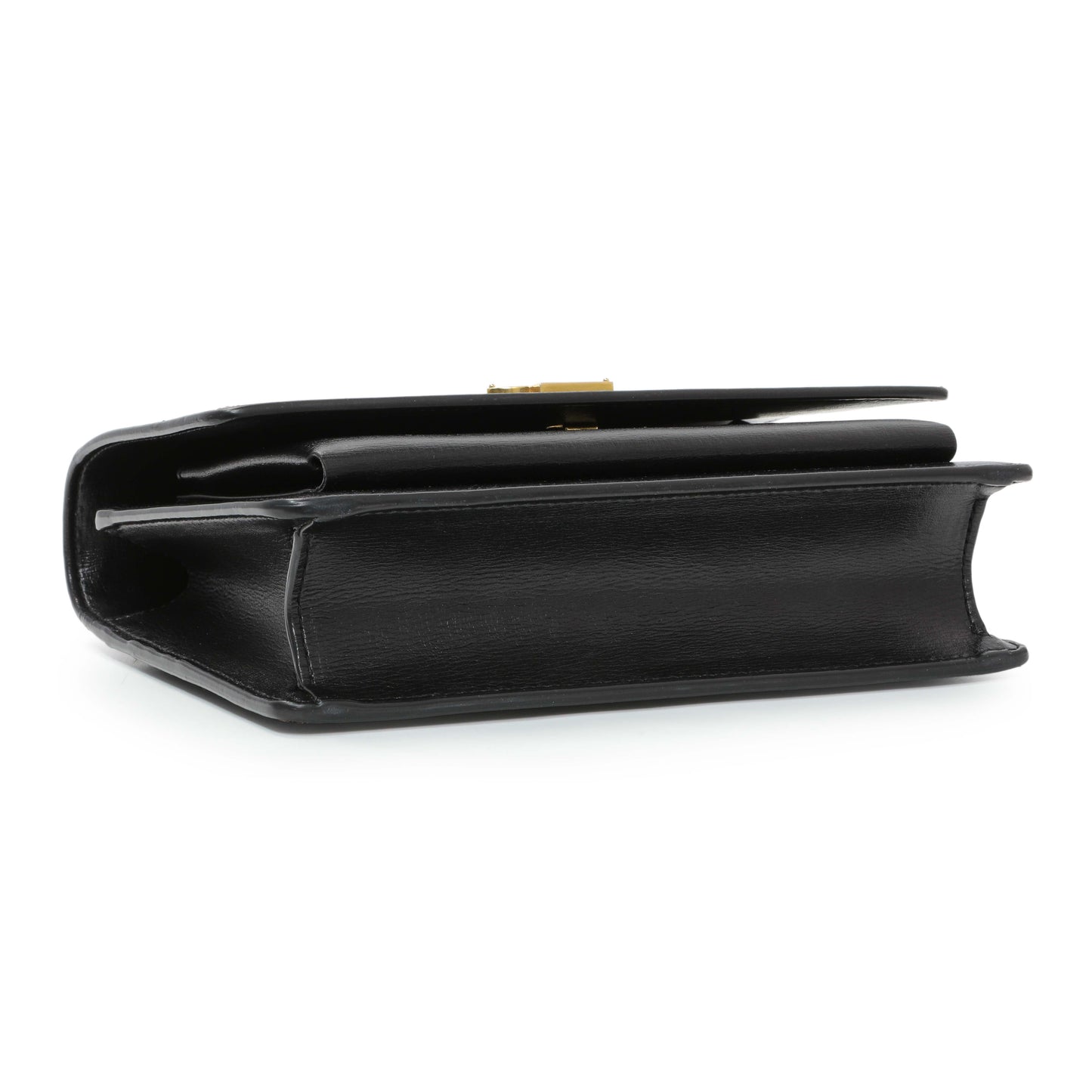 Exclusive Saint Laurent Black Calfskin Monogram Sunset Chain Wallet — Back View