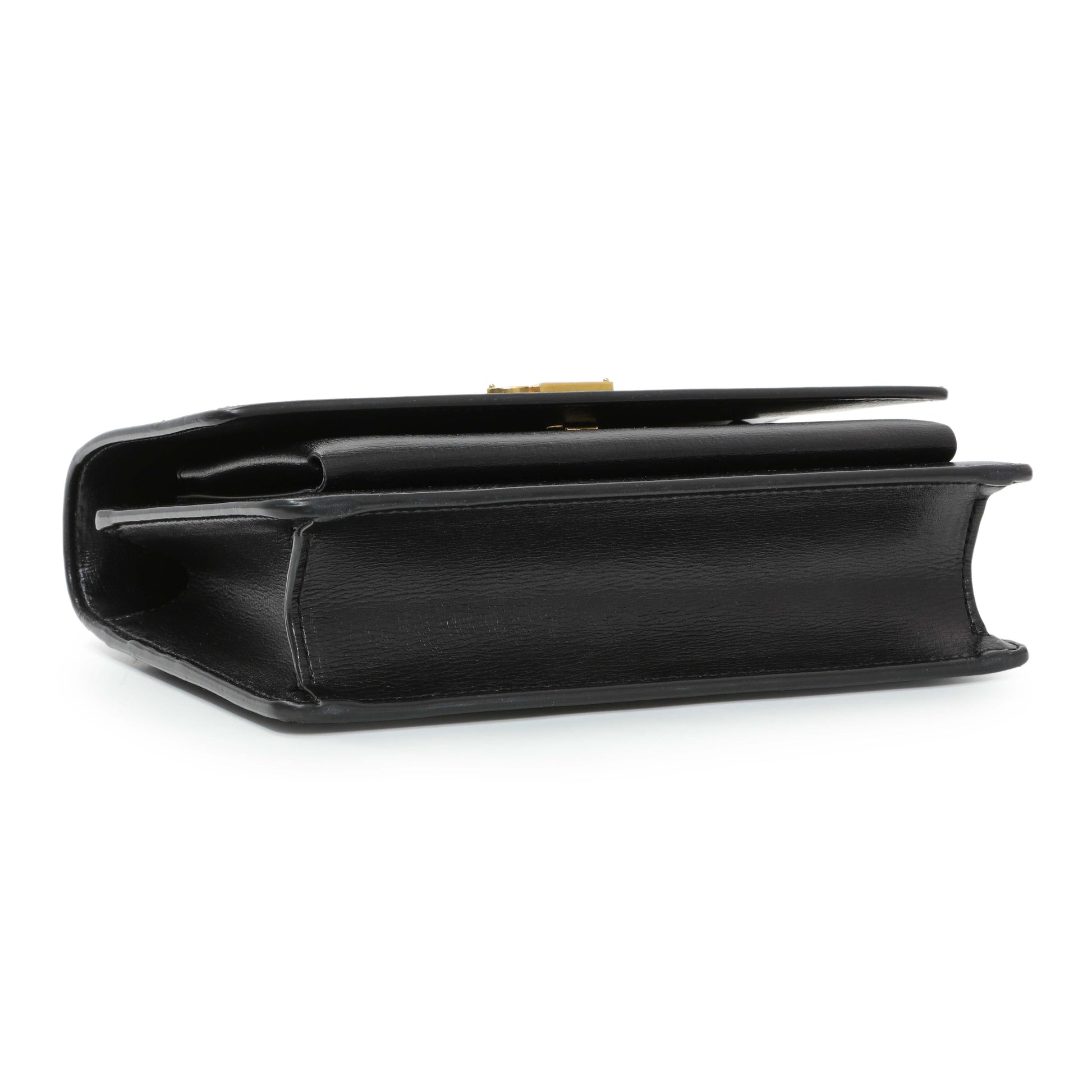 Exclusive Saint Laurent Black Calfskin Monogram Sunset Chain Wallet — Back View