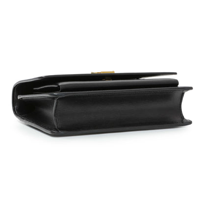 Exclusive Saint Laurent Black Calfskin Monogram Sunset Chain Wallet — Back View