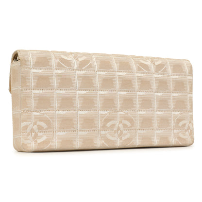 Exclusive Chanel Beige Nylon Travel East West Flap — Side View