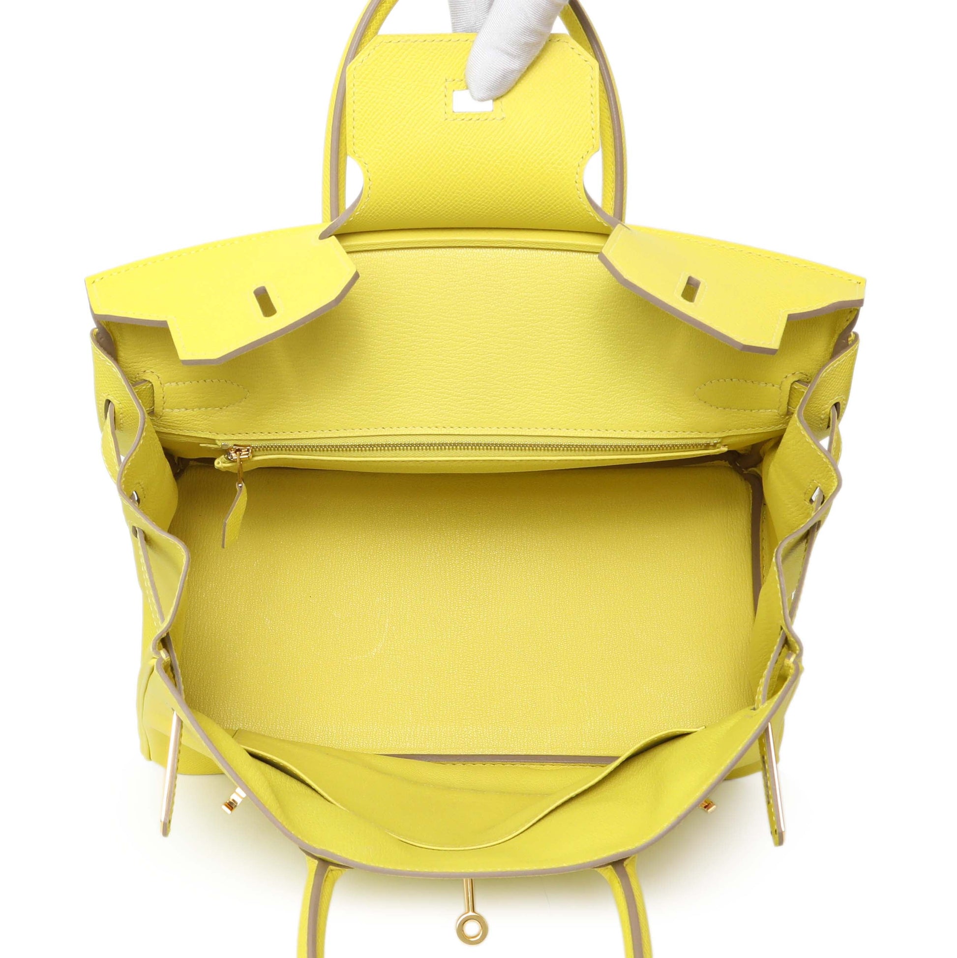 Exclusive Hermes Lime Epsom Birkin 30 — Top View