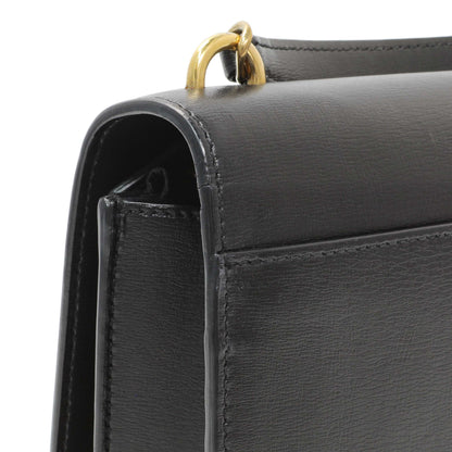 Exclusive Saint Laurent Black Calfskin Monogram Sunset Chain Wallet — Lifestyle View