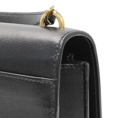Exclusive Saint Laurent Black Calfskin Monogram Sunset Chain Wallet — Alternate View 7