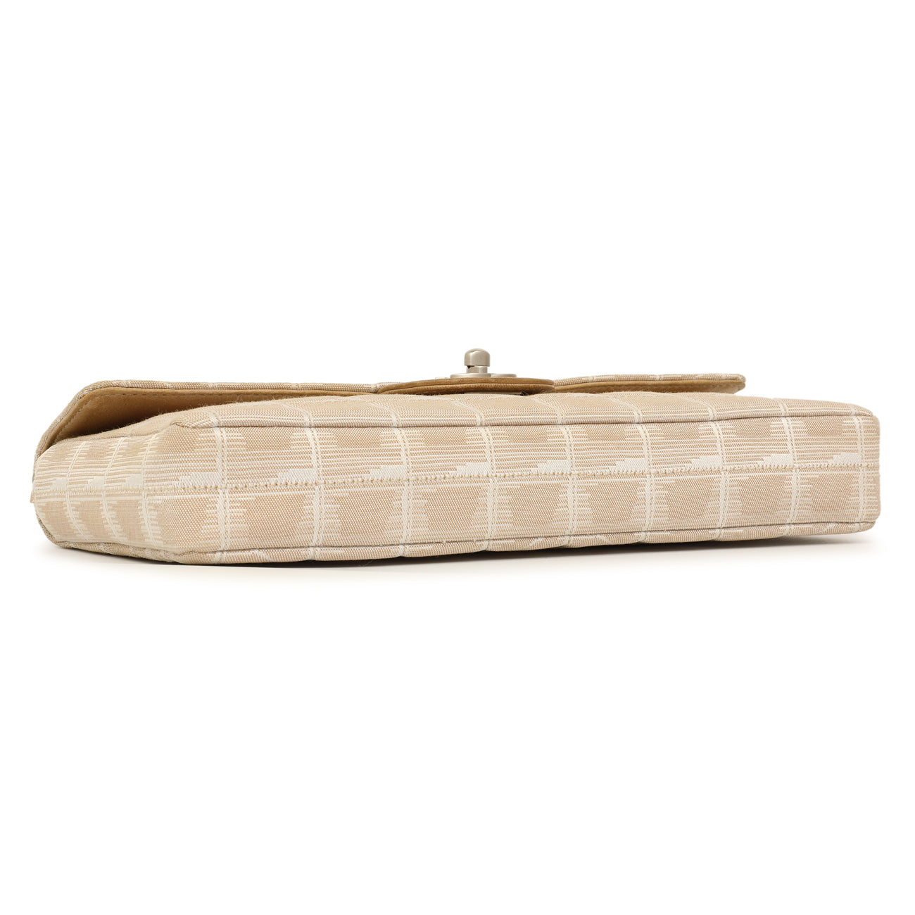 Exclusive Chanel Beige Nylon Travel East West Flap — Back View