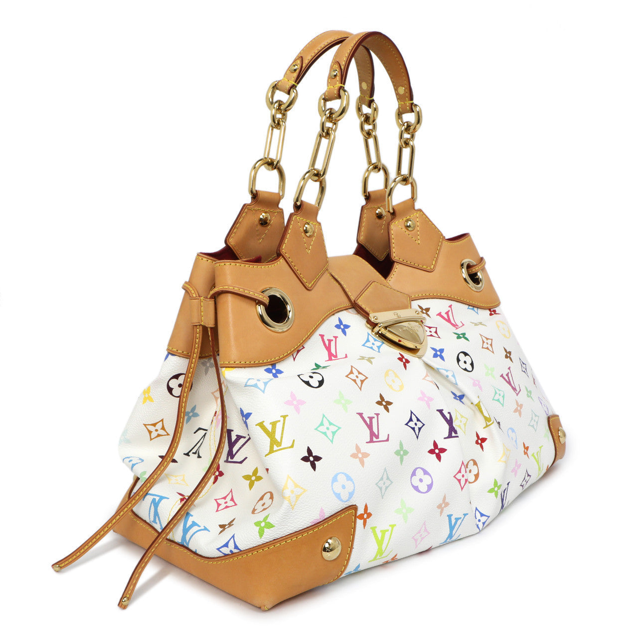 Exclusive Louis Vuitton White  Multicolor Ursula — Back View
