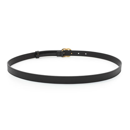 Exclusive Gucci Black Cream Moon Calfskin Pearl Double G 20mm Belt — Side View