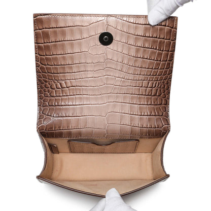 Exclusive Alexander McQueen Crocodile Embossed Jeweled Satchel — Lifestyle View