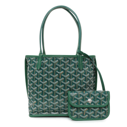Exclusive Goyard Green Goyardine Reversible Mini Anjou — Front View