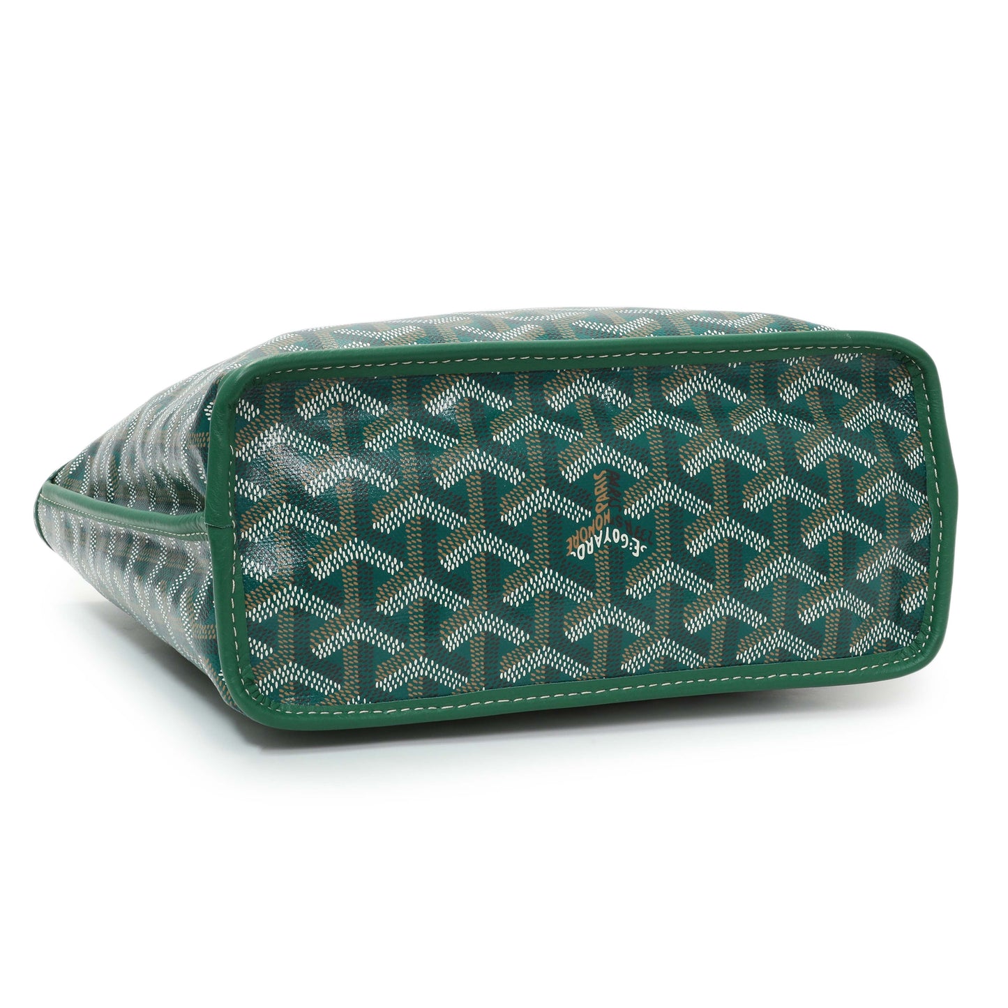 Exclusive Goyard Green Goyardine Reversible Mini Anjou — Back View