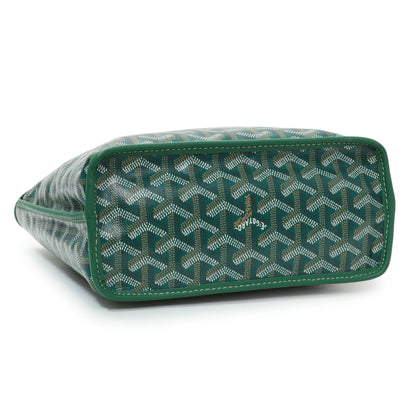 Exclusive Goyard Green Goyardine Reversible Mini Anjou — Back View