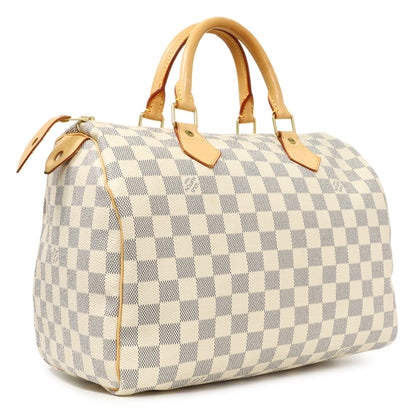 Exclusive Louis Vuitton Damier Azur Speedy 30 — Side View