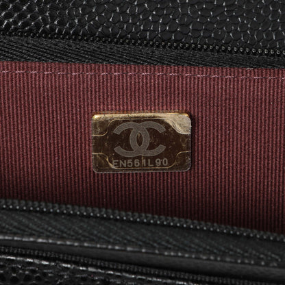 Exclusive Chanel Black Quilted Caviar Wallet on Chain — Alternate View 7