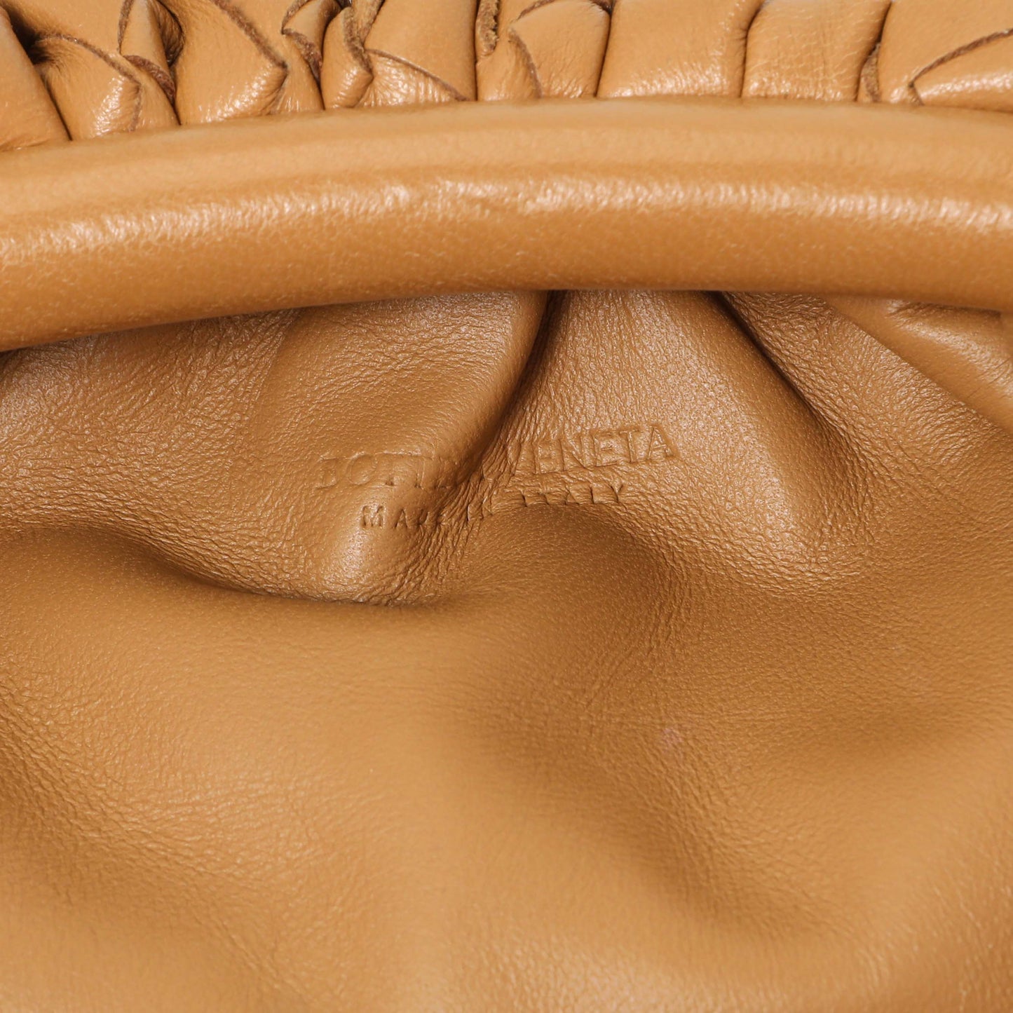 Exclusive Bottega Veneta Carmel Nappa Intrecciato The Mini Pouch — Detail View