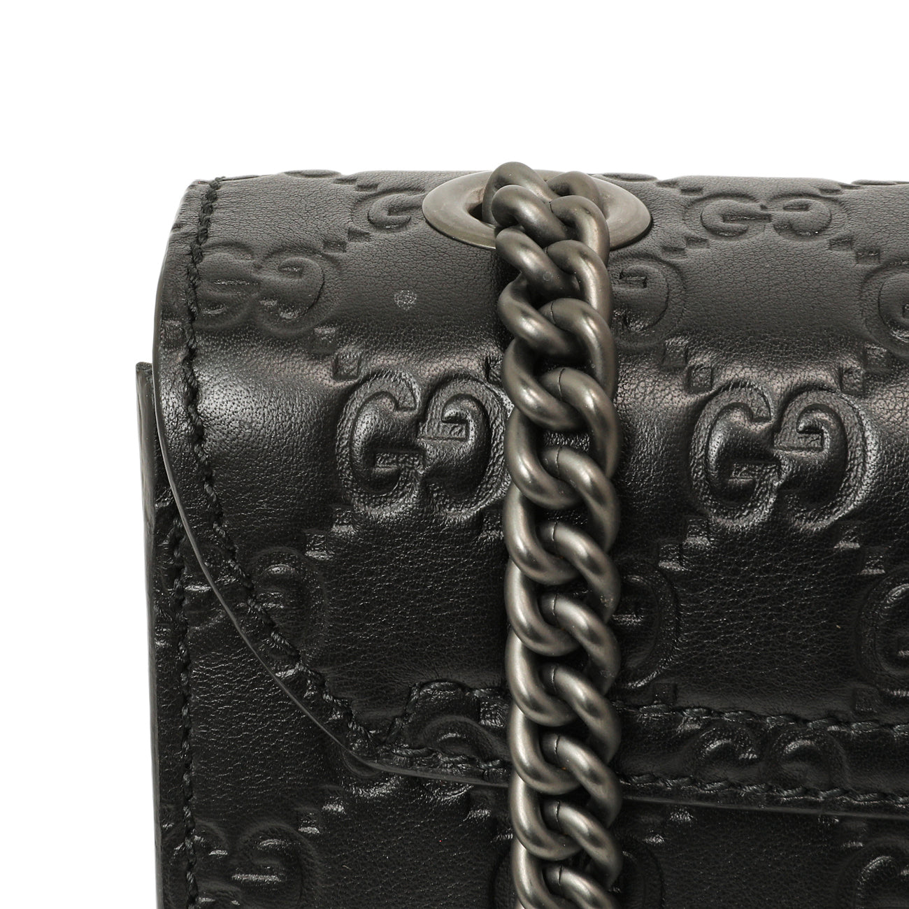 Exclusive Gucci Black Guccissima Mini Emily Shoulder Bag — Alternate View 7