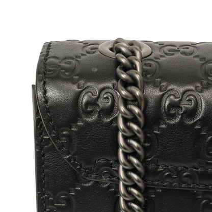 Exclusive Gucci Black Guccissima Mini Emily Shoulder Bag — Alternate View 7