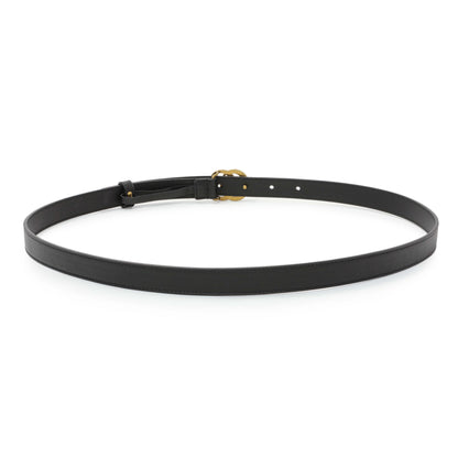 Exclusive Gucci Black Calfskin Double G 20mm Belt — Side View