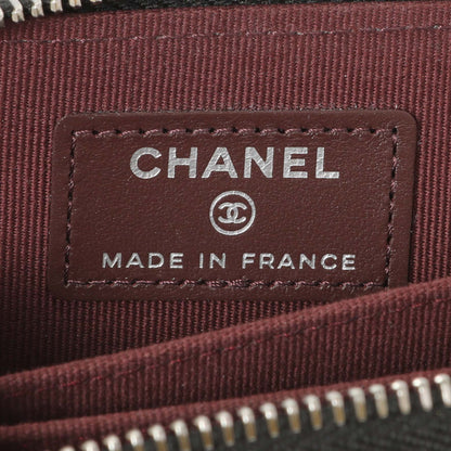 Exclusive Chanel Black Quilted Caviar Zip Coin Purse — Detail View