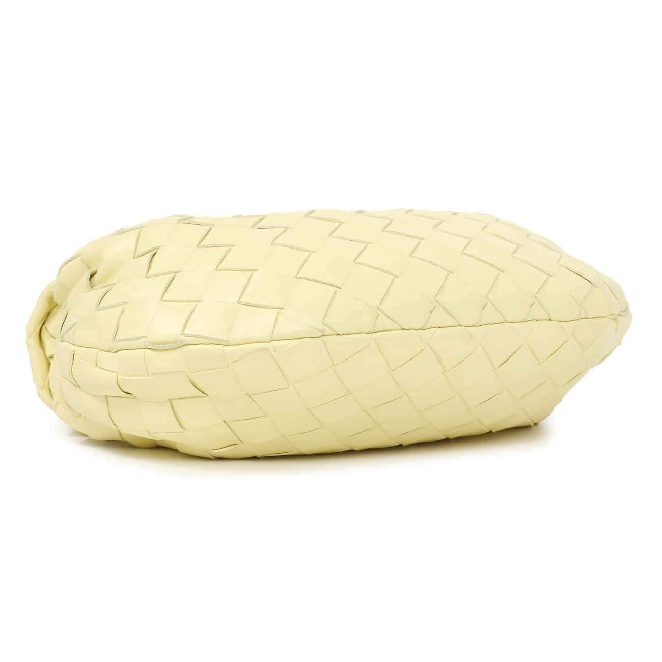 Exclusive Bottega Veneta Pale Yellow Nappa Intrecciato Mini Jodie — Back View