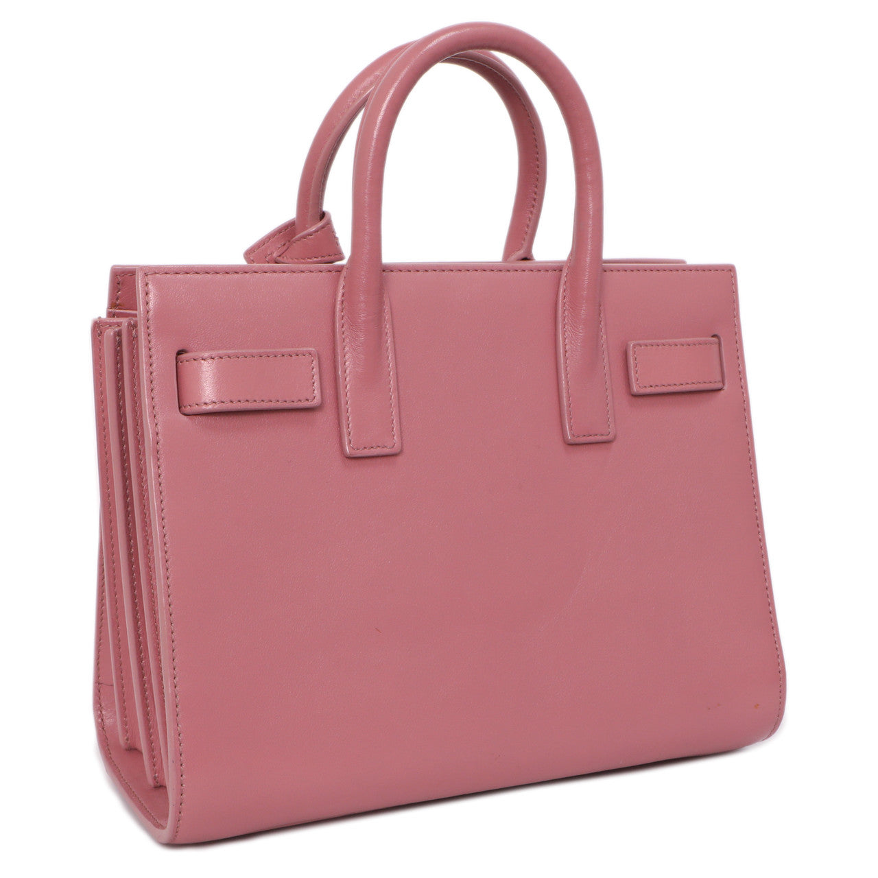 Exclusive Saint Laurent Rose Dark Calfskin Nano Sac De Jour — Side View