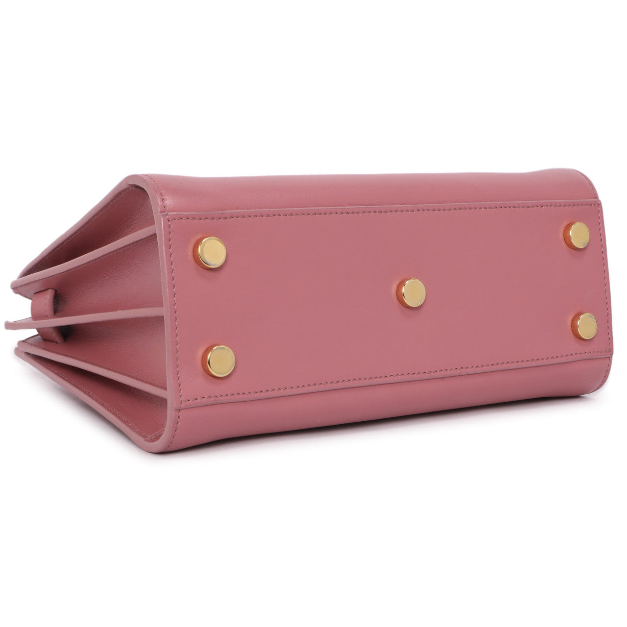 Exclusive Saint Laurent Rose Dark Calfskin Nano Sac De Jour — Back View