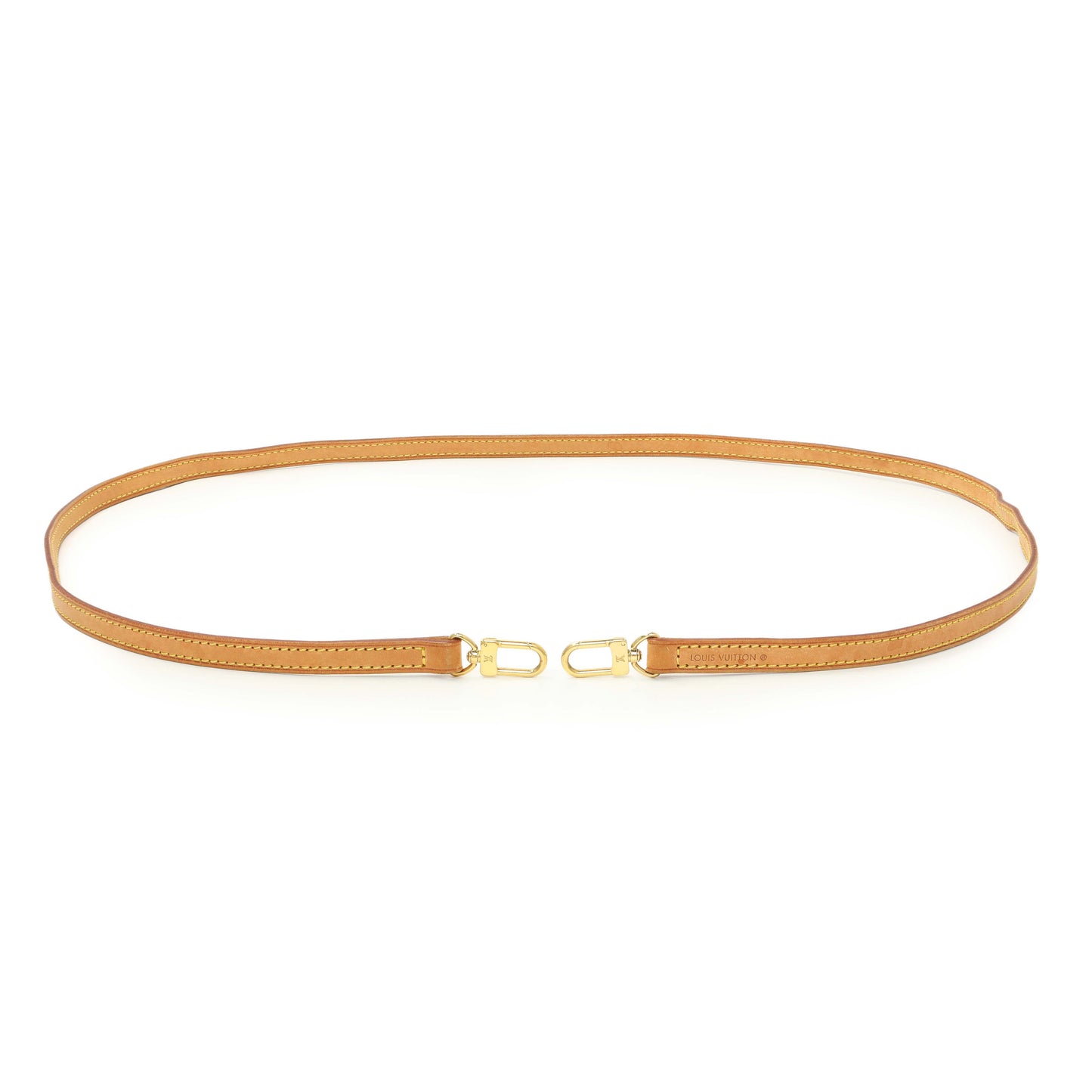 Exclusive Louis Vuitton Vachetta Leather 12mm Shoulder Strap — Front View