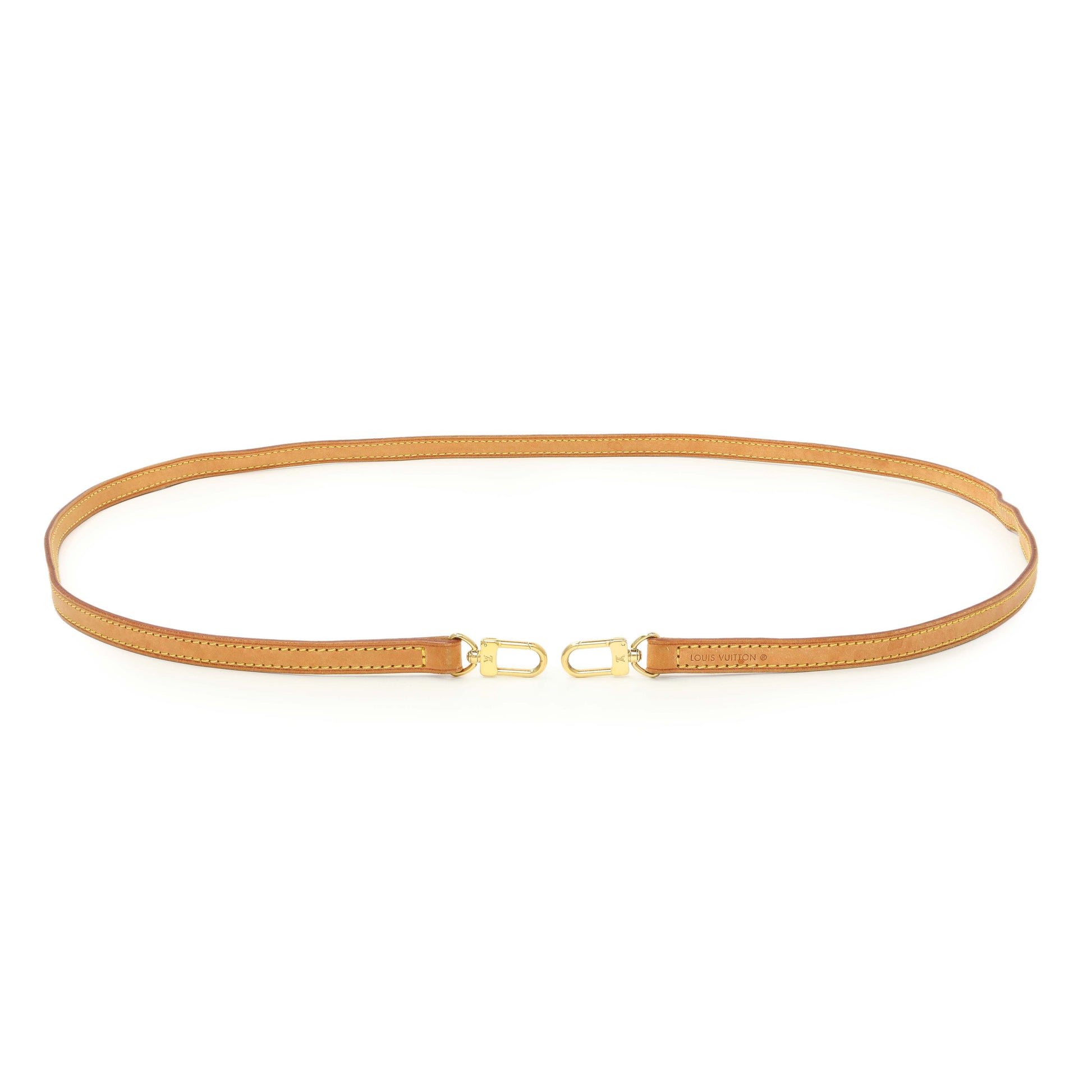 Exclusive Louis Vuitton Vachetta Leather 12mm Shoulder Strap — Front View