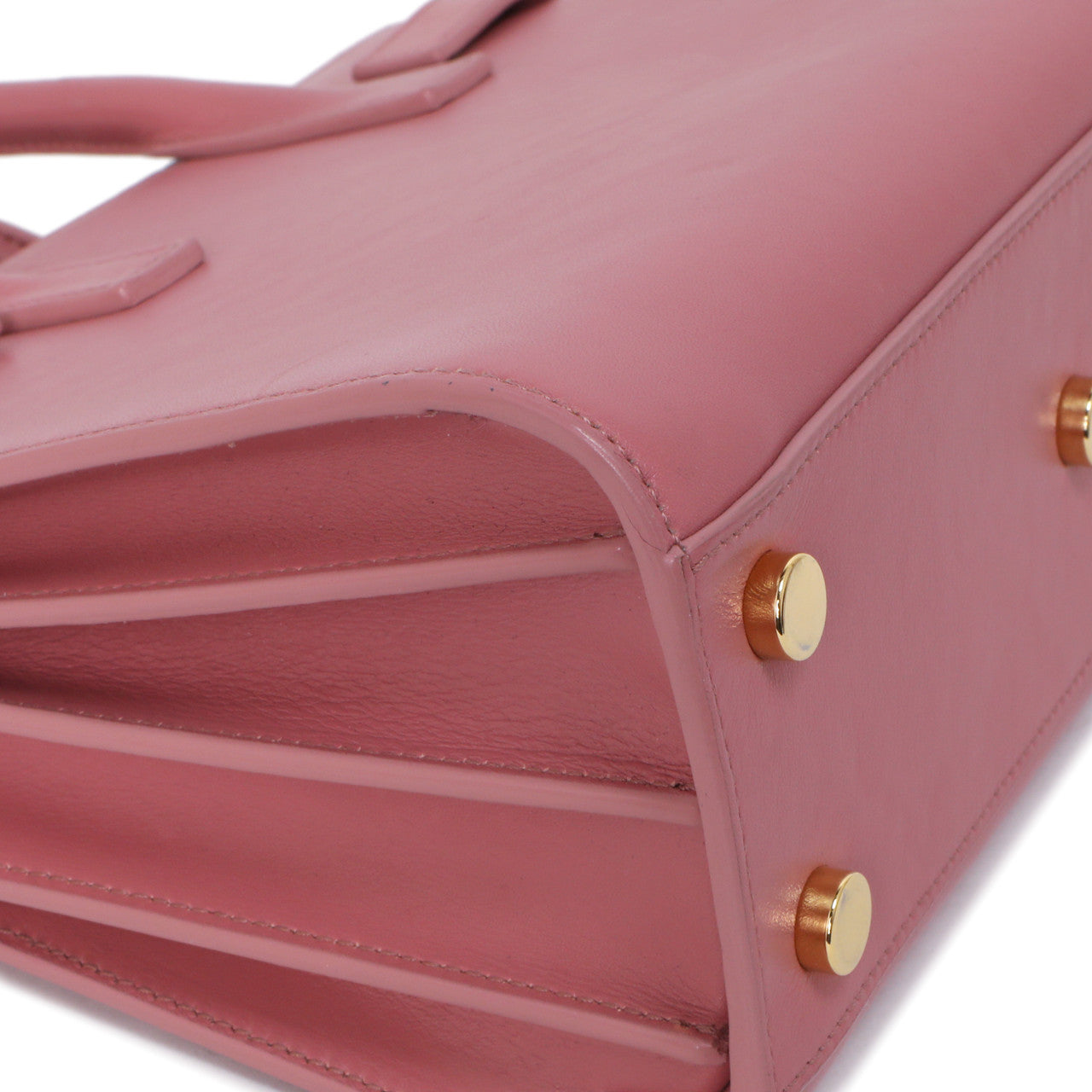 Exclusive Saint Laurent Rose Dark Calfskin Nano Sac De Jour — Lifestyle View