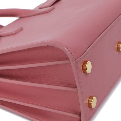 Exclusive Saint Laurent Rose Dark Calfskin Nano Sac De Jour — Lifestyle View