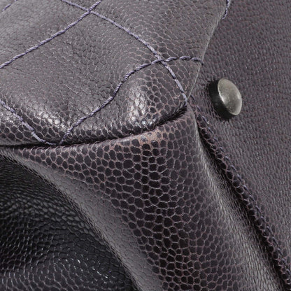 Exclusive Chanel Purple Iridescent Caviar Quilted Chic Shopping Tote — Top View