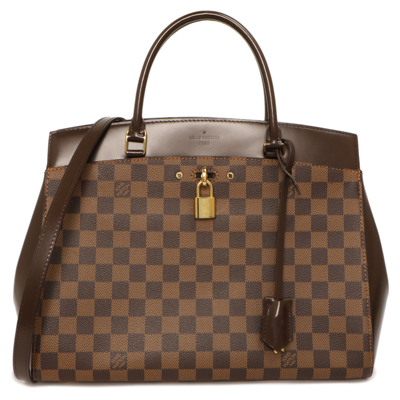Exclusive Louis Vuitton Damier Ebene Rivoli MM — Front View