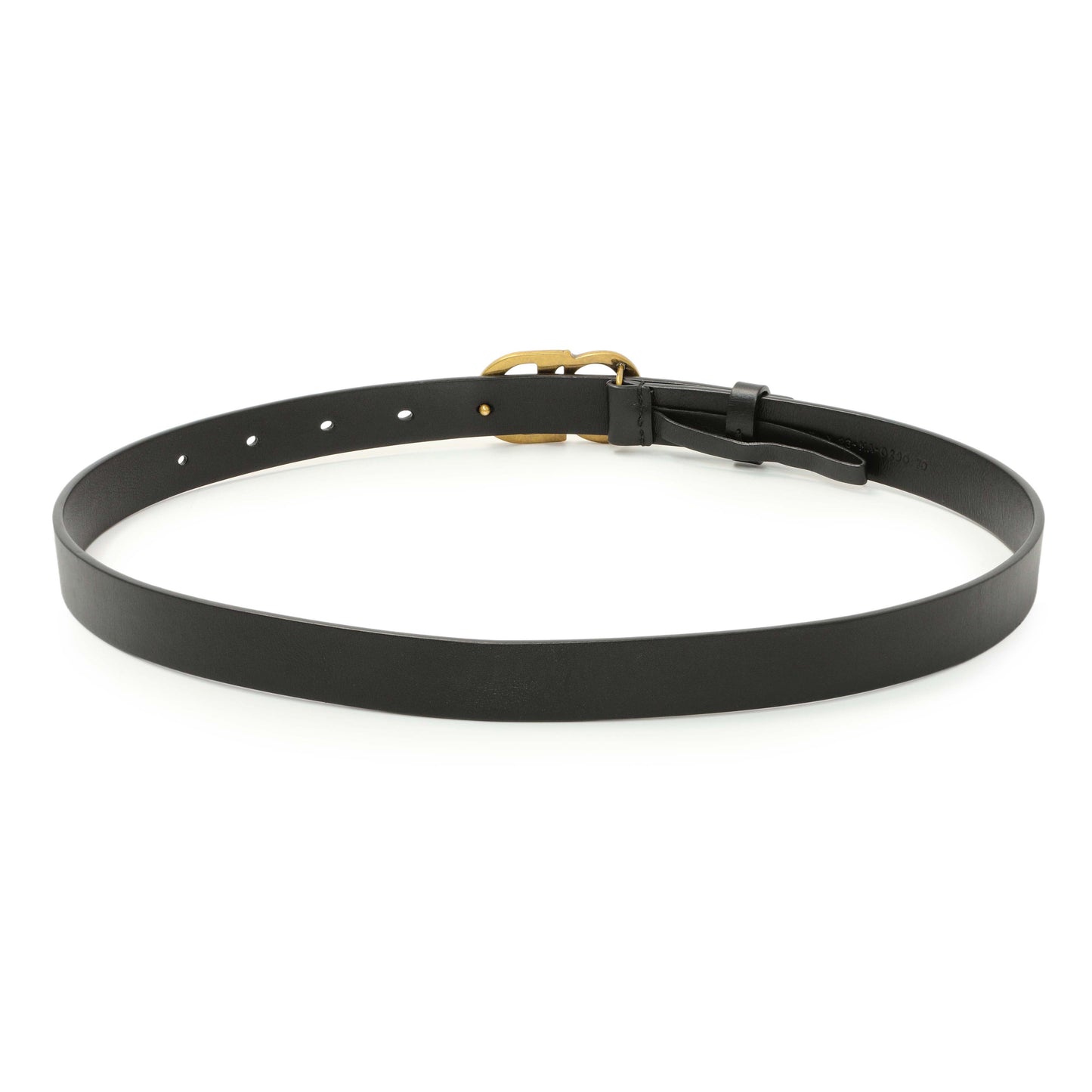 Exclusive Christian Dior Black Calfskin 20mm Saddle Belt — Side View